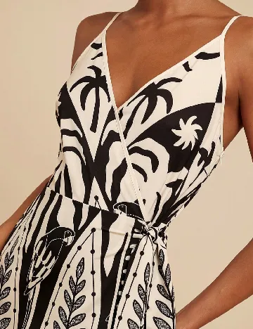 Rochie scurta SHEIN, crem/negru