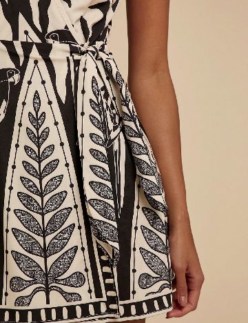 Rochie scurta SHEIN, crem/negru