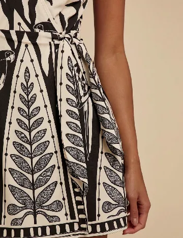 Rochie scurta SHEIN, crem/negru