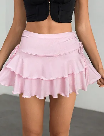 Set Fuste 2 bucati SHEIN, alb/roz