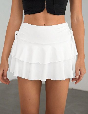 Set Fuste 2 bucati SHEIN, alb/roz