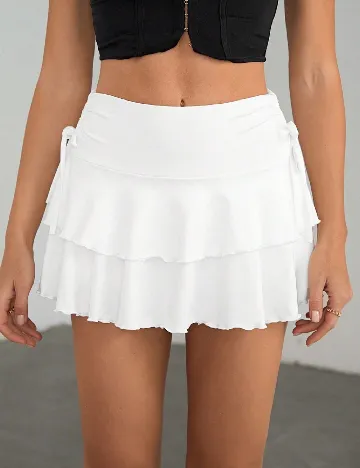 Set Fuste 2 bucati SHEIN, alb/roz