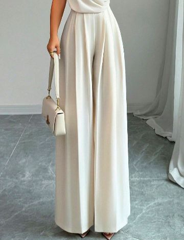 Pantaloni SHEIN, ecru