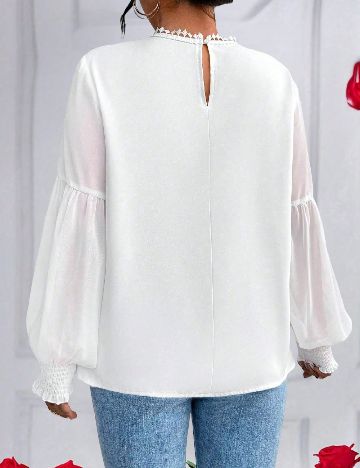 Bluza SHEIN CURVE, alb