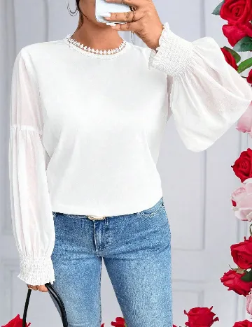 Bluza SHEIN CURVE, alb