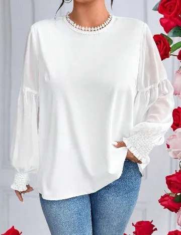 Bluza SHEIN CURVE, alb