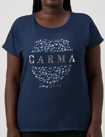 Tricou Only Carmakoma, bleumarin