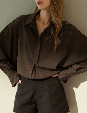 Bluza Aveloria, maro inchis