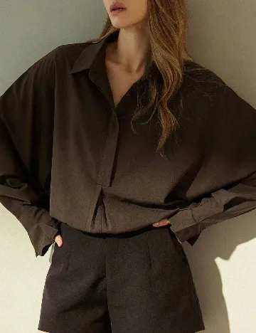 Bluza Aveloria, maro inchis