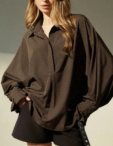 Bluza Aveloria, maro inchis