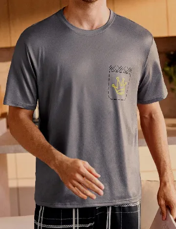 Tricou SHEIN Plus Size Men, gri