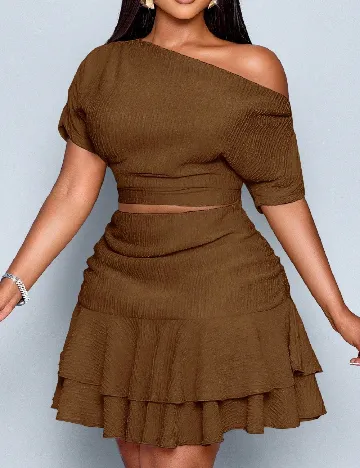 Compleu SHEIN CURVE, maro