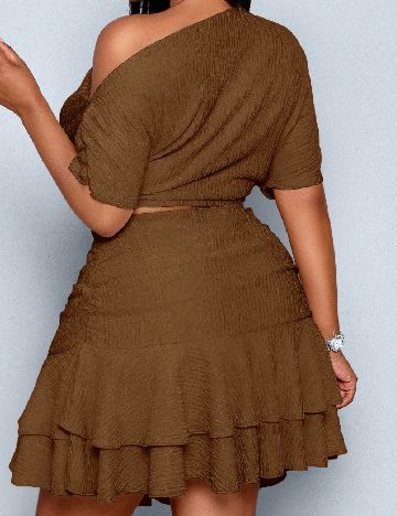 Compleu SHEIN CURVE, maro