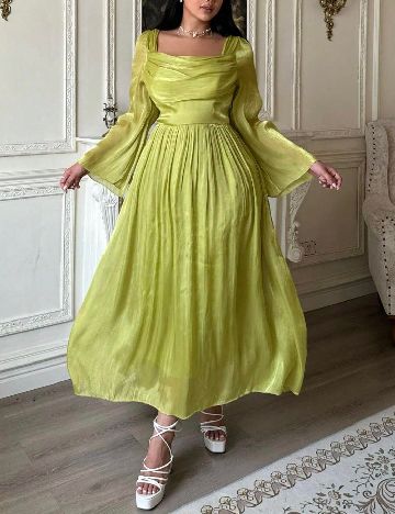 Rochie lunga SHEIN CURVE, verde