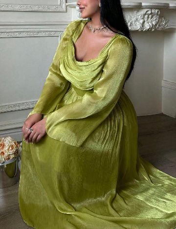 Rochie lunga SHEIN CURVE, verde