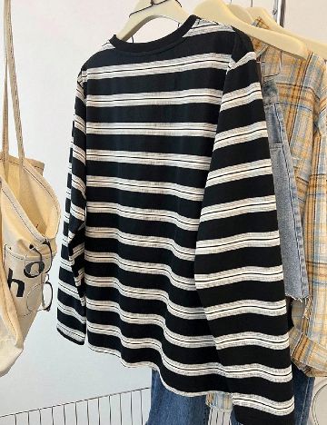 Bluza SHEIN, negru/alb