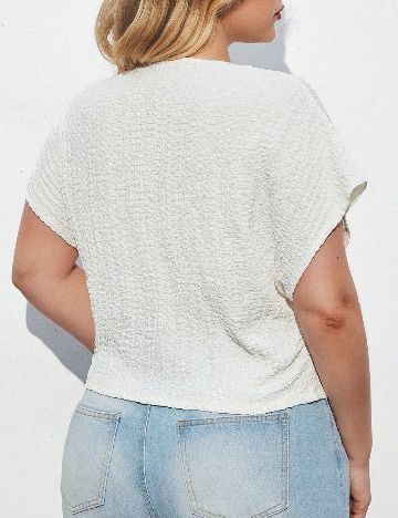 Top SHEIN CURVE, ecru