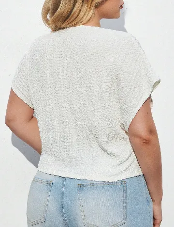 Top SHEIN CURVE, ecru