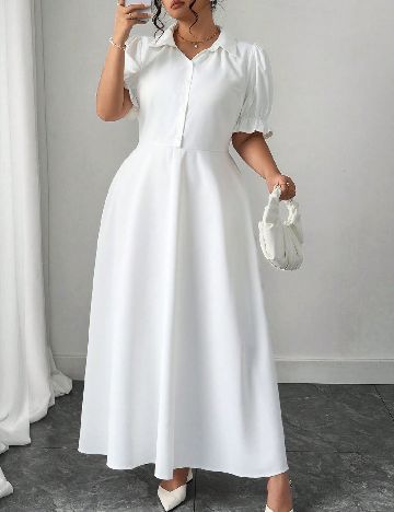 Rochie lunga SHEIN CURVE, alb