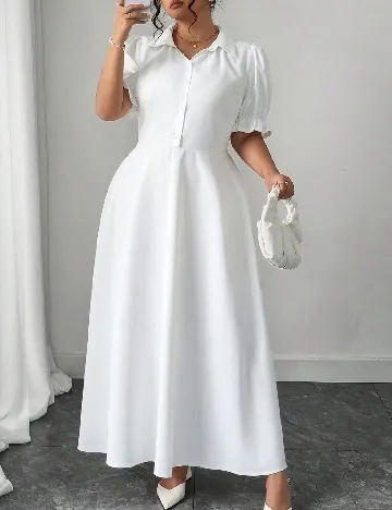 Rochie lunga SHEIN CURVE, alb