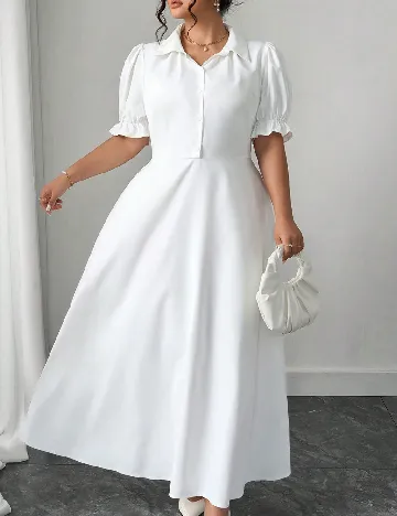 Rochie lunga SHEIN CURVE, alb