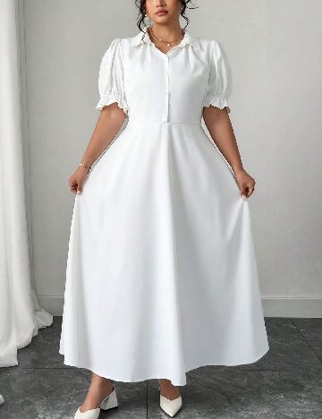 Rochie lunga SHEIN CURVE, alb