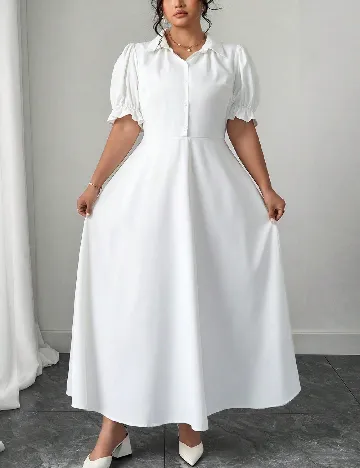 Rochie lunga SHEIN CURVE, alb