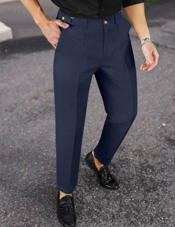 Pantaloni SHEIN, bleumarin