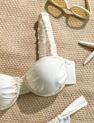 Costum de baie SHEIN, ecru