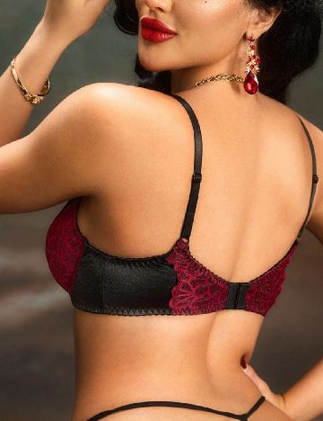 Sutien SHEIN, negru/rosu