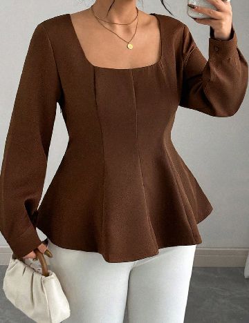 Bluza SHEIN CURVE, maro