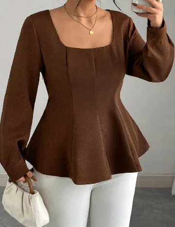 Bluza SHEIN CURVE, maro