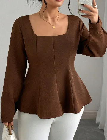 Bluza SHEIN CURVE, maro