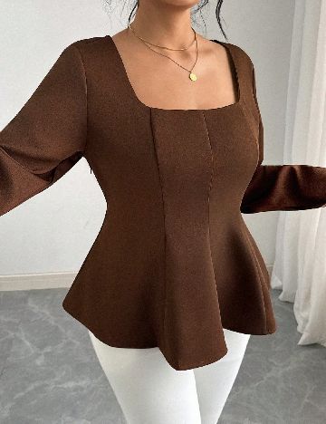 Bluza SHEIN CURVE, maro