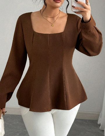 Bluza SHEIN CURVE, maro