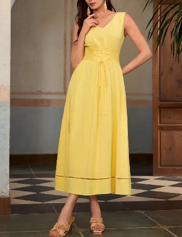 Rochie medie MOTF, galben