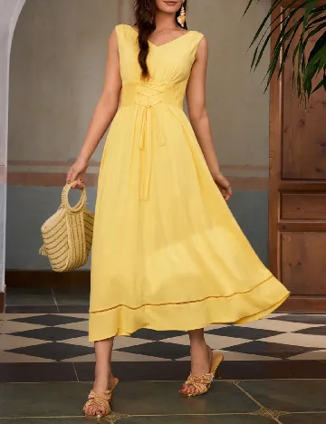 Rochie medie MOTF, galben