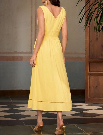 Rochie medie MOTF, galben