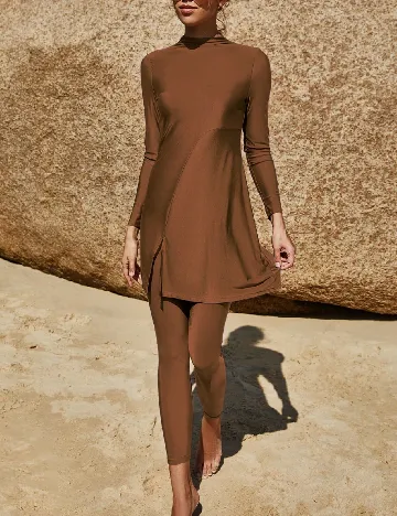 Costum de baie SHEIN, maro