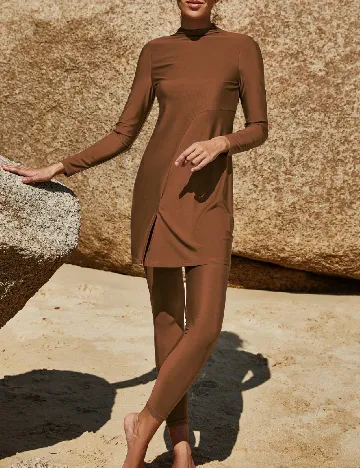 Costum de baie SHEIN, maro