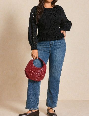 Bluza SHEIN CURVE, negru