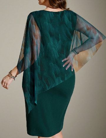 Rochie scurta SHEIN CURVE, verde