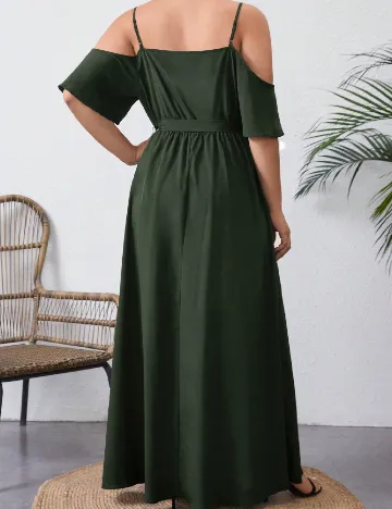 Rochie lunga SHEIN CURVE, verde inchis