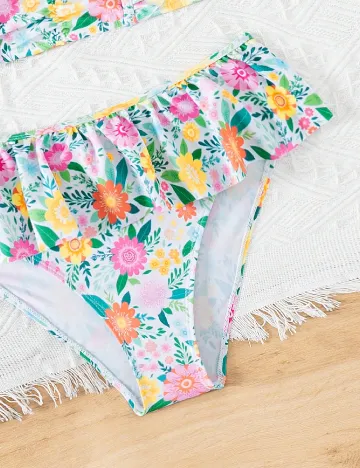Costum de baie Shein Kids, floral print