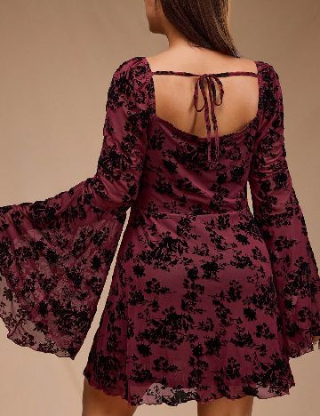 Rochie scurta Forever 21 Curve, visiniu