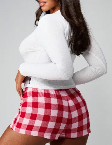 Pijama Missguided, alb/rosu