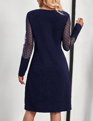 Rochie scurta Emery Rose, bleumarin