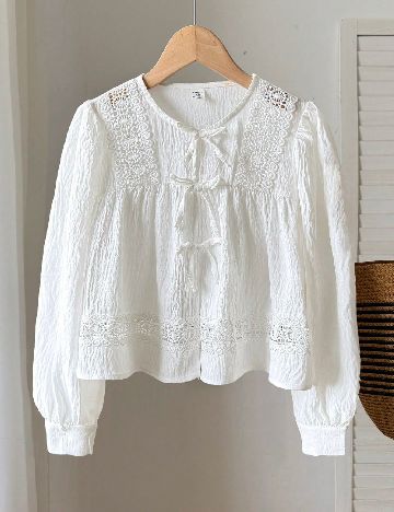 Bluza Shein Kids, alb