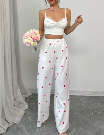 Pantaloni SHEIN, alb