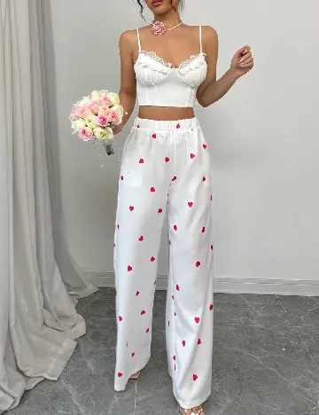 Pantaloni SHEIN, alb